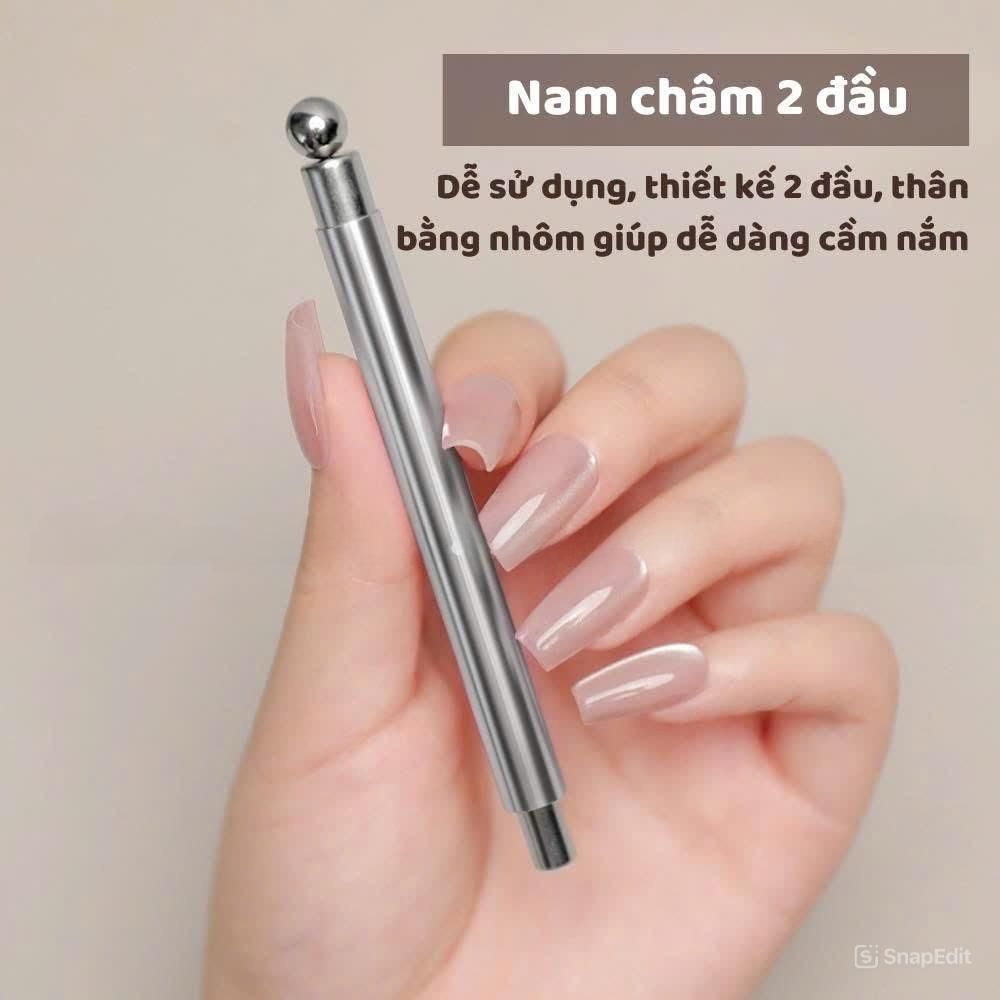 Nam châm 2 đầu Kết hợp bi Thanh tròn hút mắt mèo siêu sáng