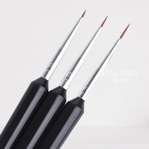Set 3 cọ tô, vẽ Gel nổi QS, màu nước. Cọ vẽ trang trí móng tay